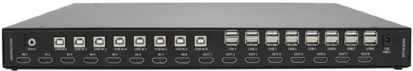 SMARTROM.COM RS212 IN1 IN 2 USB IN 1 IN 3 USB IN 2 IN 4 USB IN 3 IN 5 USB IN 4 IN 6 USB IN 5 IN 7 USB IN 6 IN 8 USB IN 7 OUT 1 USB IN 8 IN 9 USB 1 OUT 2 USB 2 OUT 3 USB 3 OUT 4 USB 4 OUT 5 USB 5 OUT 6 USB 6 OUT 7 USB 7 OUT 8 T2V @+03 NACE IN USA