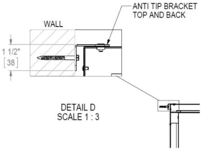 Perlick CC24C - Anti-Tip Application for Freestanding Applications - 3