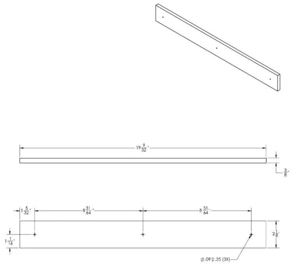 Perlick CC24C - 24" WINE SHELF FRONT DETAIL - 1