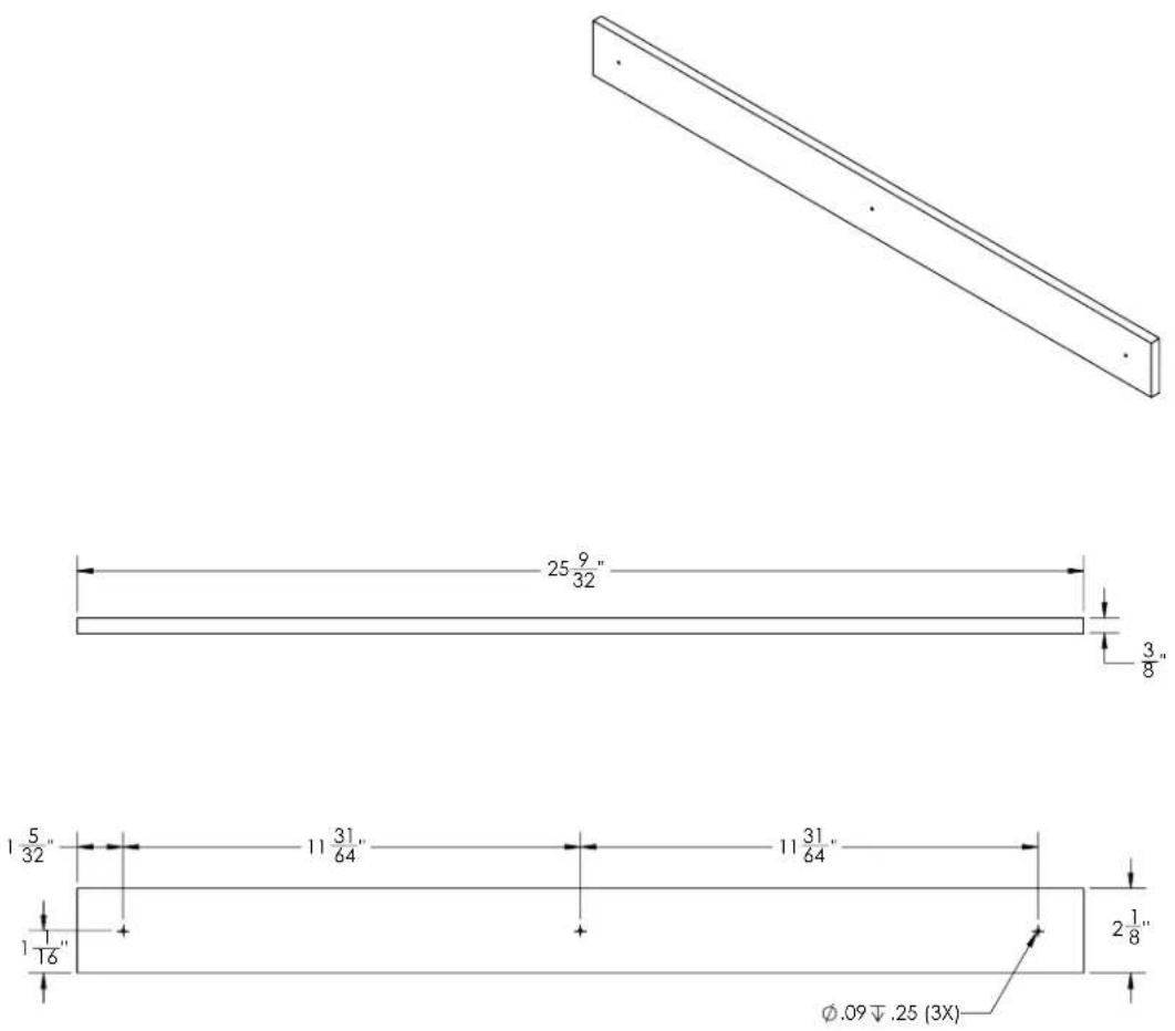 Perlick CC24C - 30" WINE SHELF FRONT DETAIL - 1