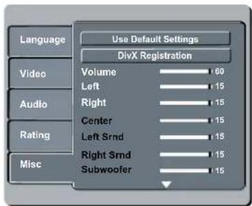 PHILIPS DVP3747 - Using the Misc (Miscellaneous) setup menu - 1