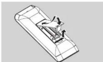 PHILIPS DVP3747 - Step I: Inserting Batteries - 1