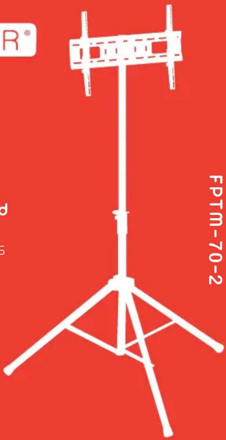 Helder FPTM-70-2 - Portable Tripod Stand with TV Mount - 1