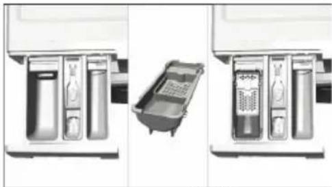 BEKO WCV9659XWST - หากเครื่องซักผ้ามีถวัยใส่น้ำยาซักผ้ามาให้: - 1