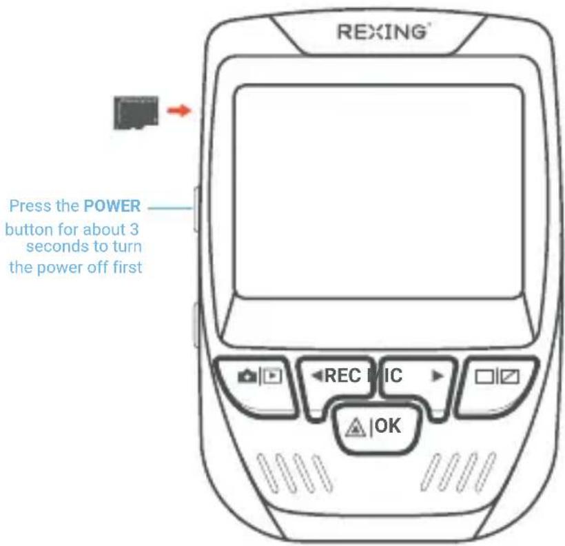 Rexing V1PGW-4K - Insert the Memory Card - 1