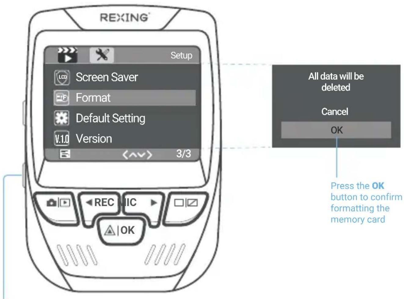 Rexing V1PGW-4K - Note: - 1