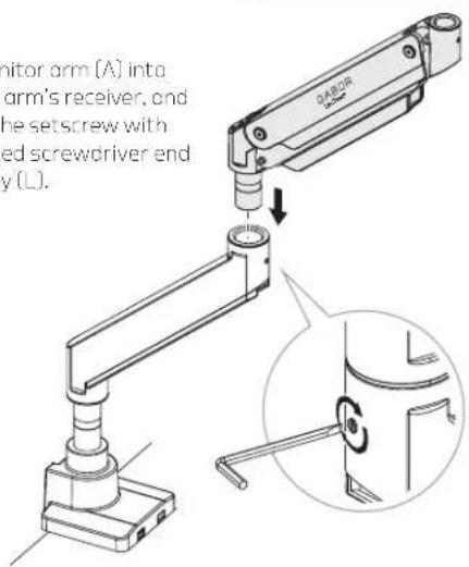 Gabor DMH-10B - Attaching the Arms - 3