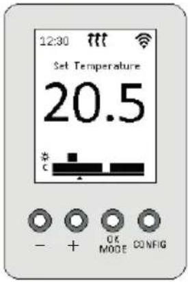 12:30 Set Temperature 20.5 C - + OK CONFIG MODE