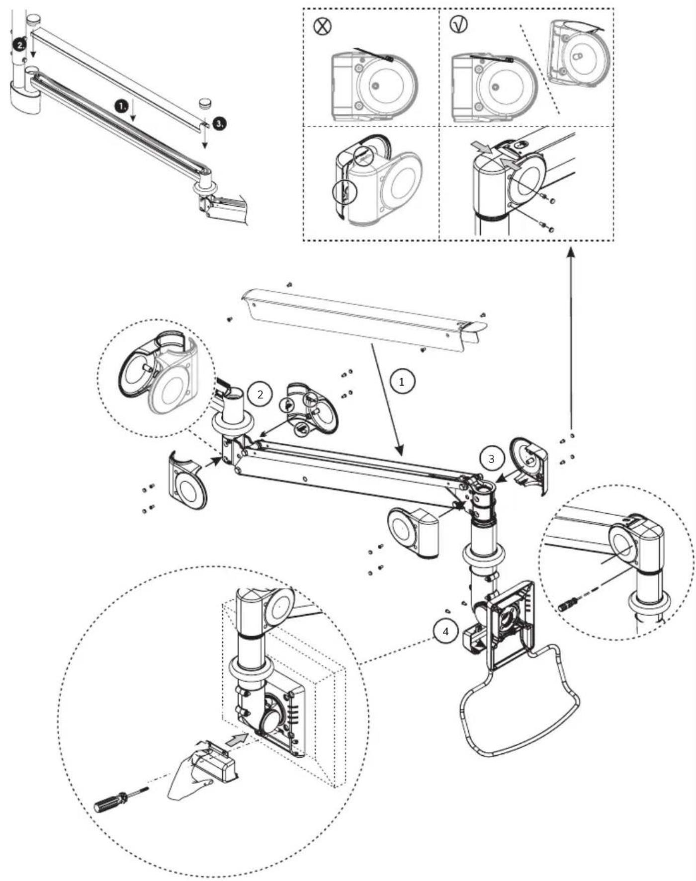 NeoMounts FPMA-HAC100HC - REPLACEMENT OF THE ARM COVERS - 1