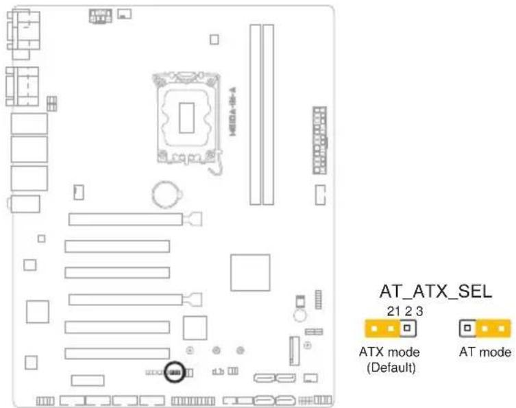 ASUS EBS-A700 - AT/ATX mode selection jumper (3-pin AT\_ATX\_SEL) - 1