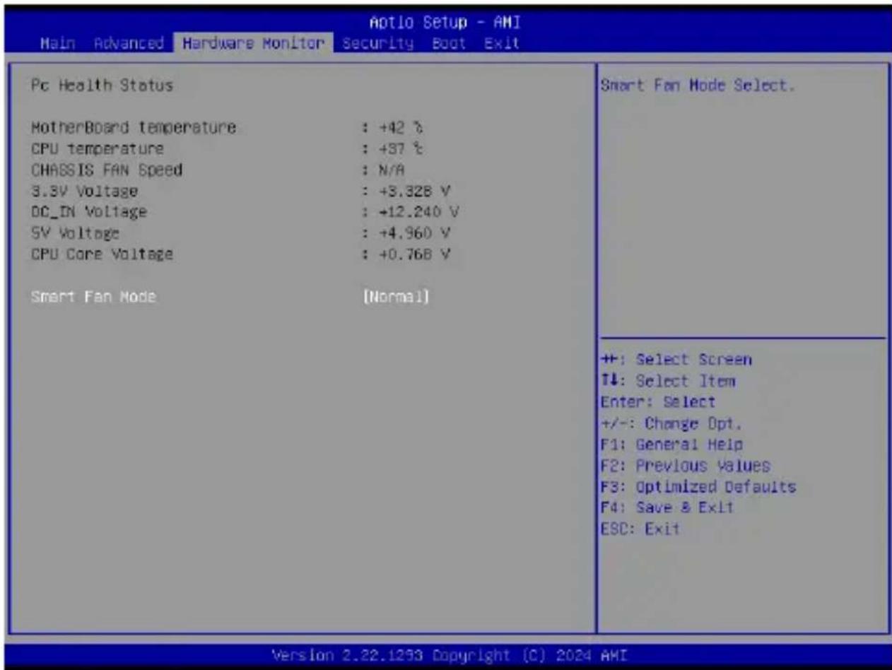 ASUS X7213RE-IM-AA - Hardware Monitor menu - 1