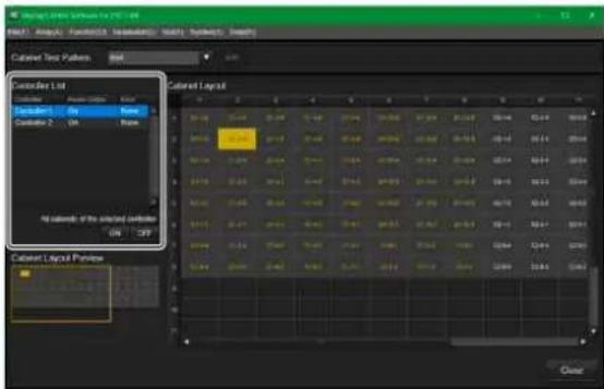 Design1.000 Software 1.000 File Edit View Insert Tools Help Settings Help Cabinet Text Patterns Edit Cabinet List Cabinet 1 - On Book Cabinet 2 - On Page Cabinet Layout All calendars of the selected clouds On OFF Cabinet Layout Preview Cancel