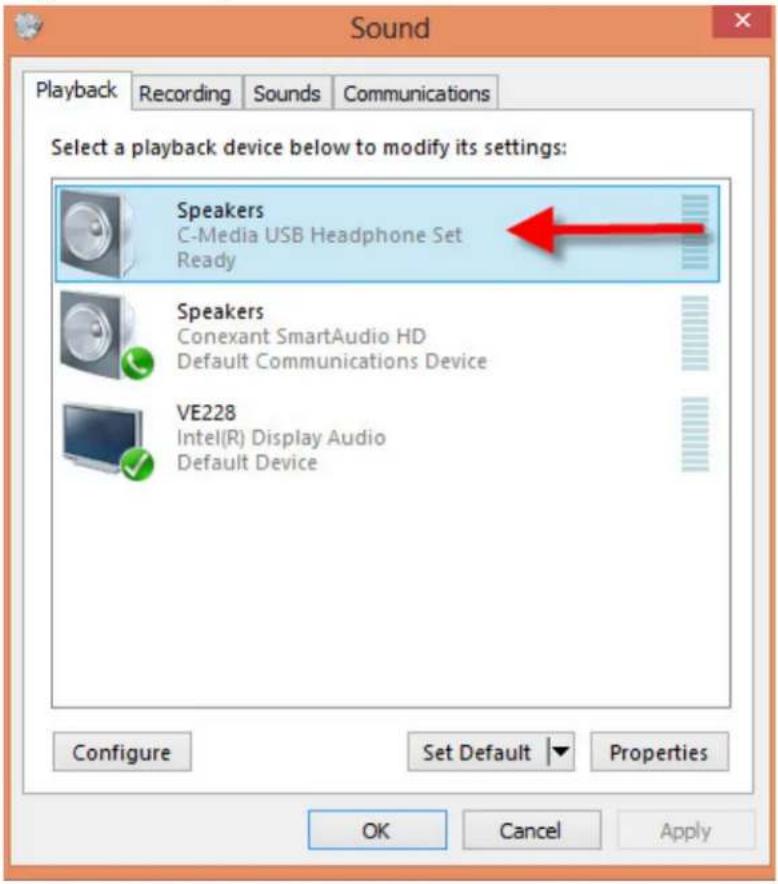 Sabrent AU-DDAS - Right click on Speakers USB6 - 1