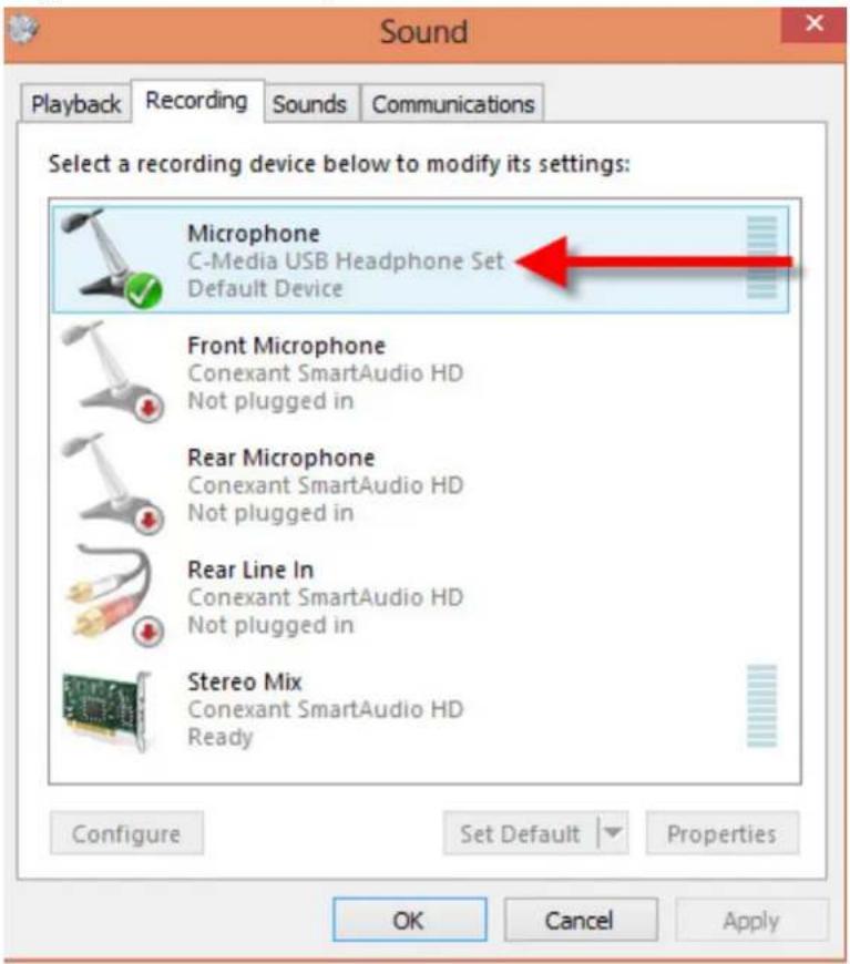 Sabrent AU-DDAS - Right click on Microphone USB6 - 1