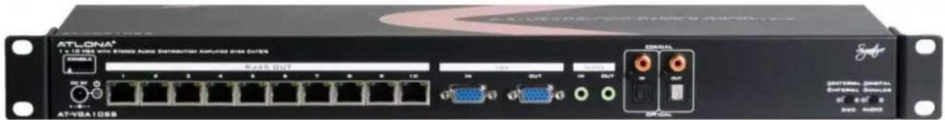 Atlona AT-VGA10SS - x 10 VGA with Stereo Audio Distribution Amplifier over CAT5/6 compatible with AT-VGA300RL AT-VGA10SS - 3