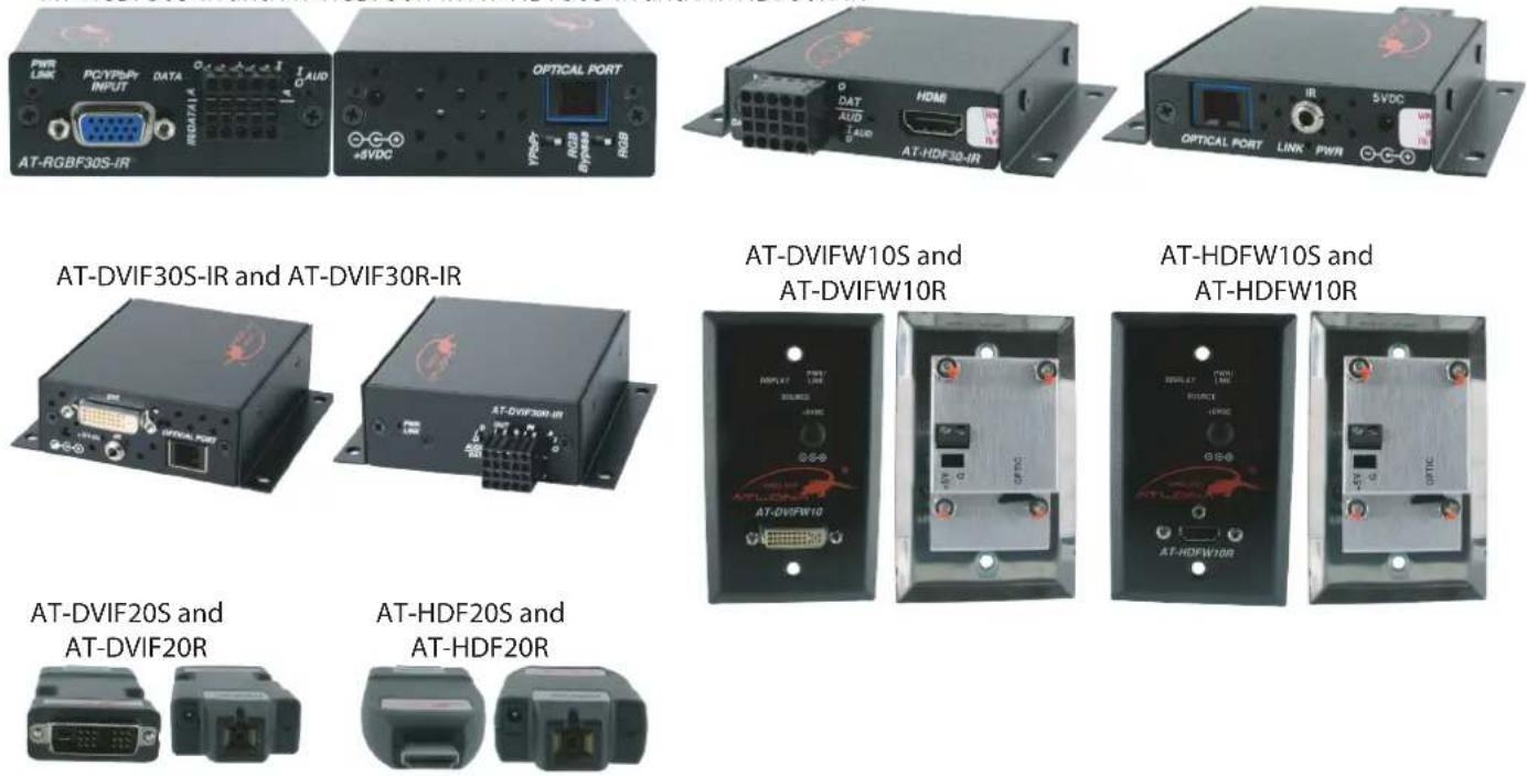 Atlona AT-DVIFW10R - Atlona VGA/Component/DVI/HDMI Extenders over Fiber optic - 1