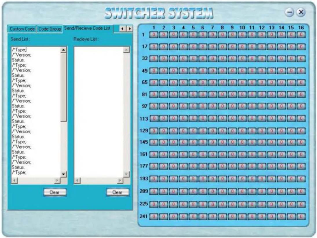 Atlona AT-DVI0808 - Send/Receive Code List Tab - 1