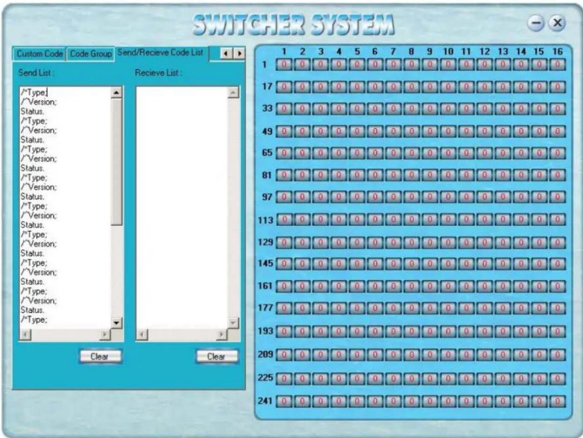 Atlona AT-VGA2401 - Send / Recieve Code List Tab - 1