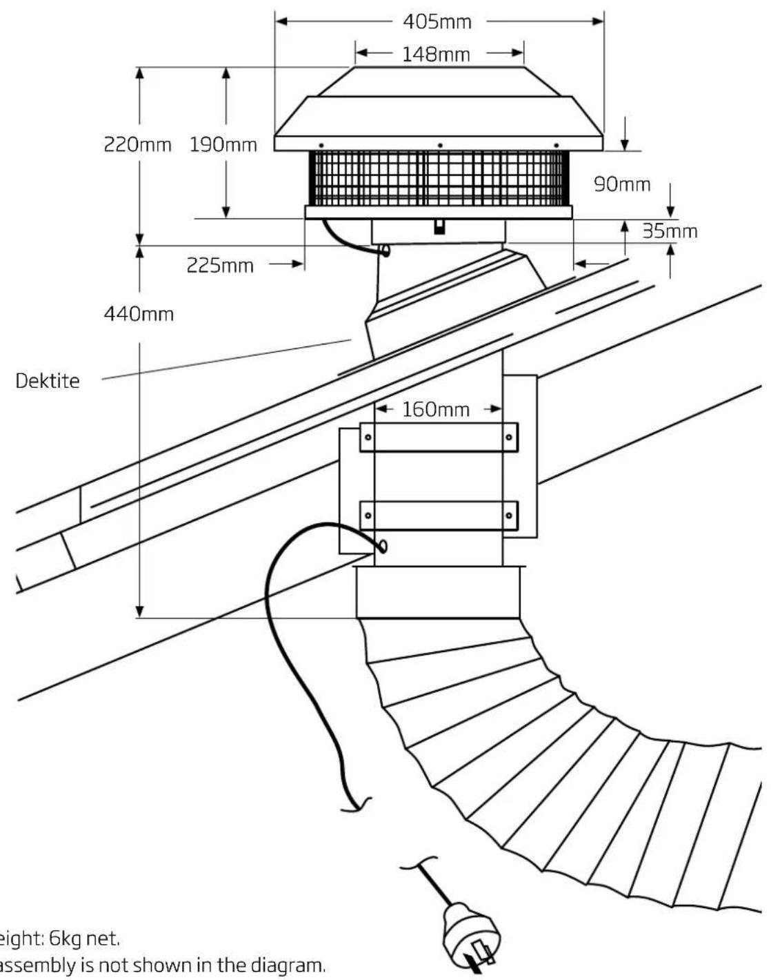Schweigen PKDS3131-R2SP - Measurements for Isodrive 1600 (Not to Scale) - 1