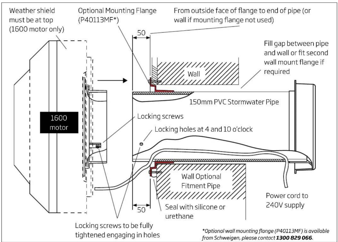 Schweigen PKDS3131-R2SP - Wall Installation - 1