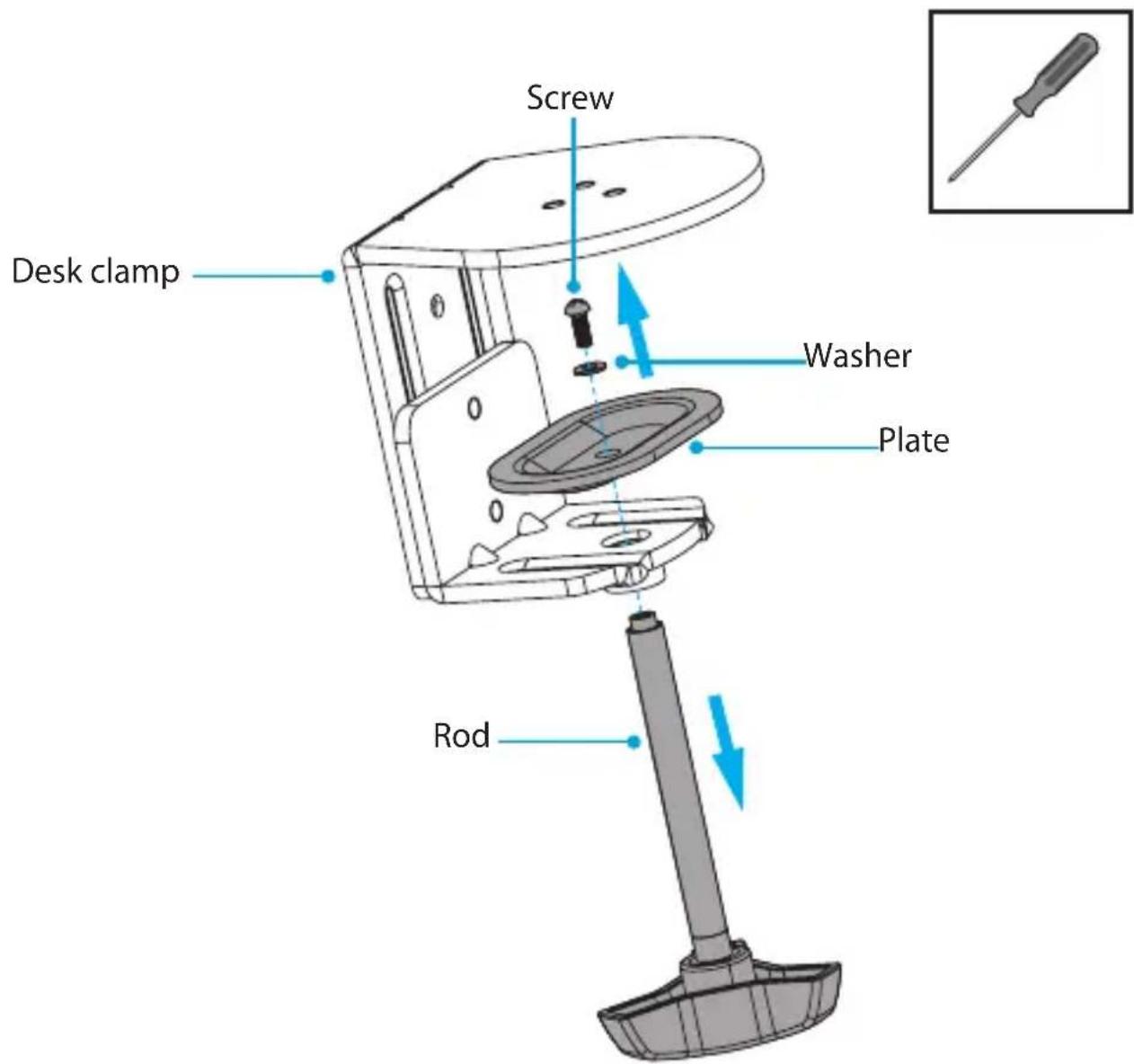 StarTech.com ARMPIVOTV2 - Use the grommet mount to attach the ARMPIVOTV2 - 1