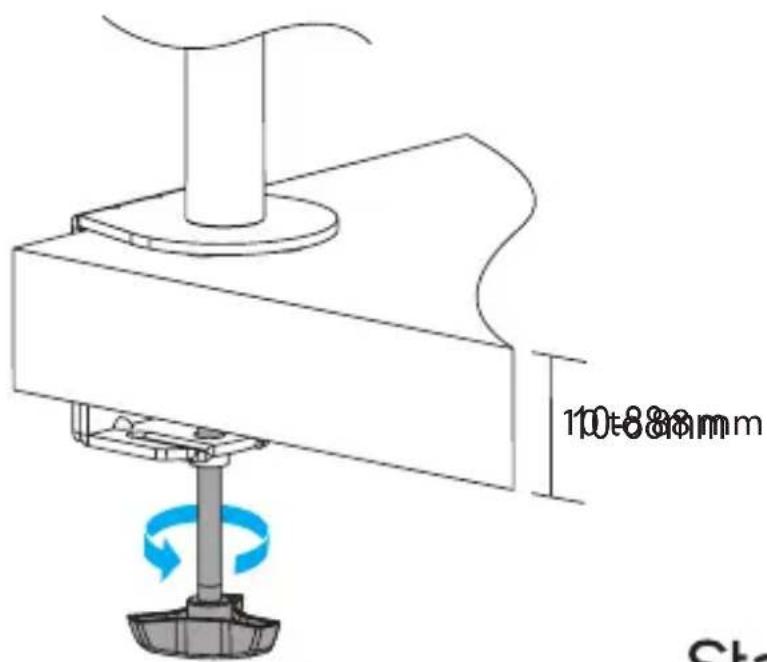 StarTech.com ARMPIVOTV2 - Use the desk clamp to attach the ARMPIVOTV2 - 3