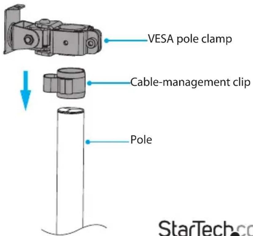 StarTech.com ARMPIVOTV2 - Attach the VESA pole clamp - 1