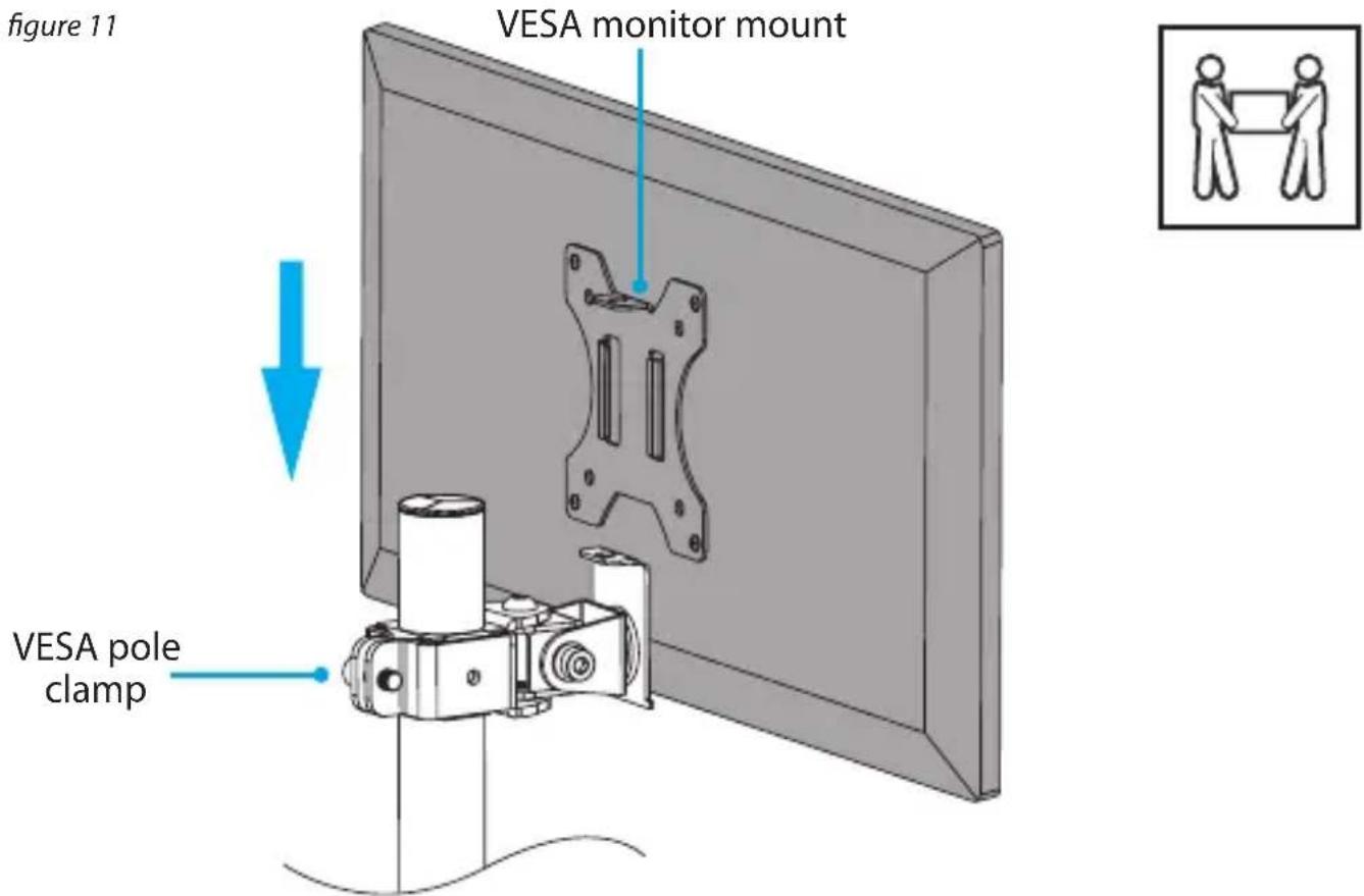 StarTech.com ARMPIVOTV2 - Attach the monitor to the VESA pole clamp - 1