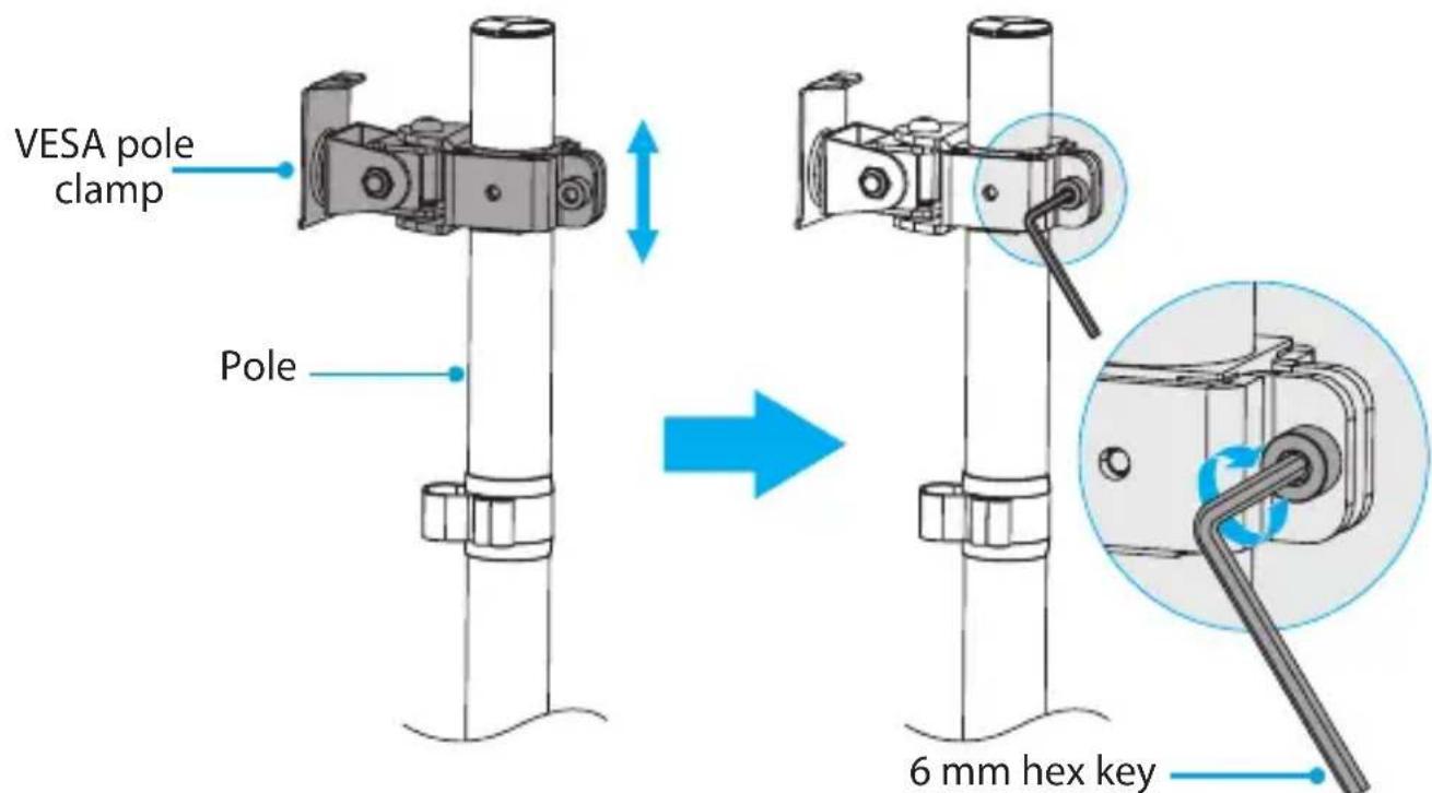 StarTech.com ARMPIVOTV2 - Attach the VESA pole clamp - 2