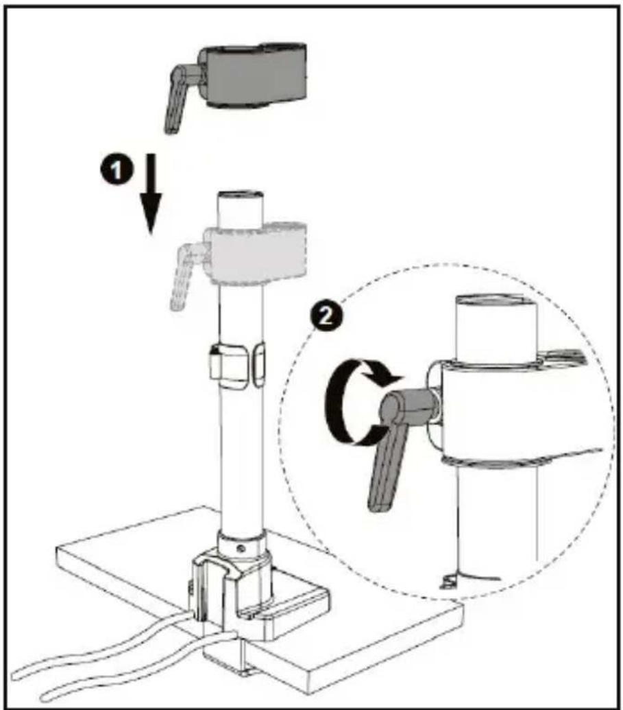 StarTech.com ARMPIVOT2USB3 - Assembling the Monitor Mount Using the C-Clamp - 6