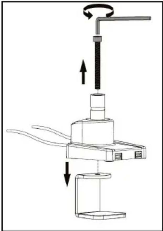 StarTech.com ARMPIVOT2USB3 - Assembling the Monitor Mount Using the Grommet Clamp - 1