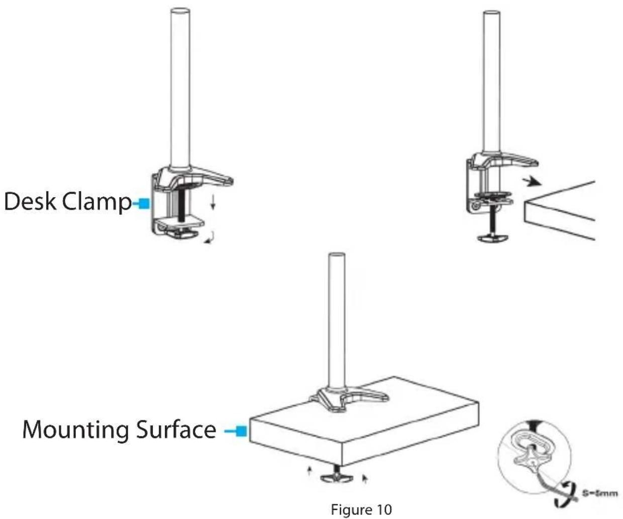 StarTech.com ARMPIVOTE2 - Mounting Surfaces More Than 2.36 Inches Thick - 4