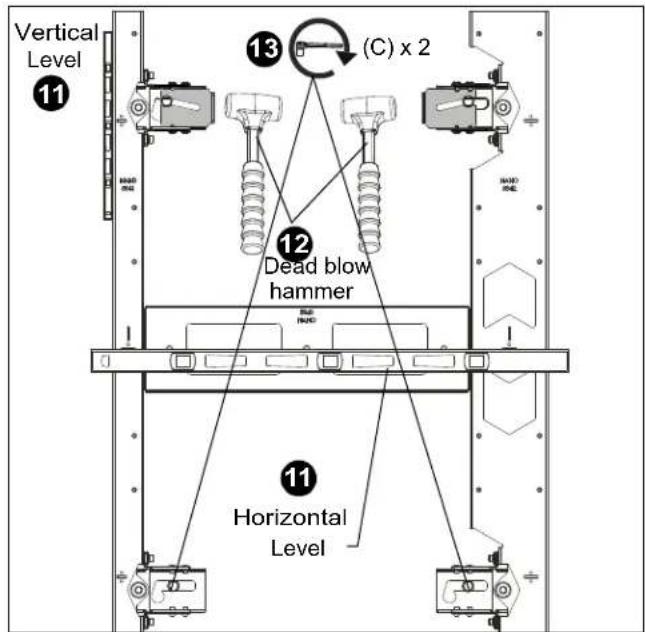 Vertical Level 11 13 (C) x 2 12 Dead blow hammer 11 Horizontal Level