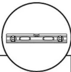 Simple line drawing of a circular frame with a horizontal bar and two small circular elements inside (no text or symbols)