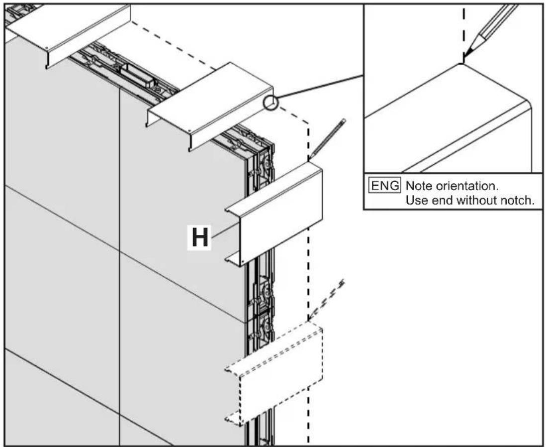 ENG Note orientation. Use end without notch.