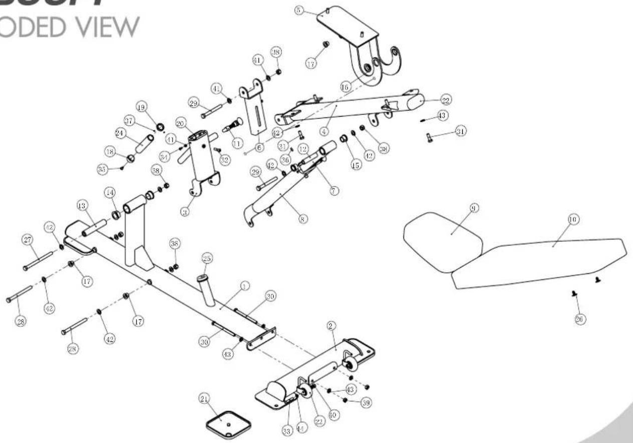 Spirit Fitness ST800FI - EXPLODED VIEW - 1