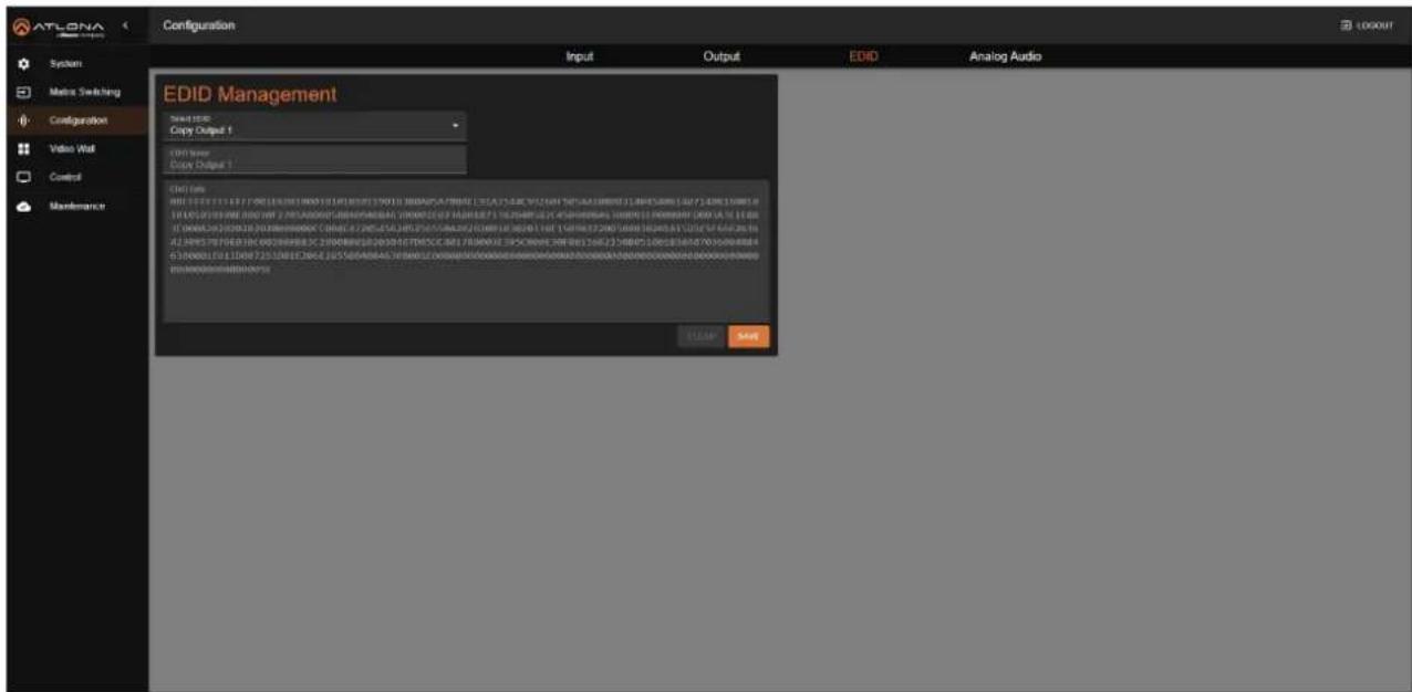 Atlona AT-PRO5-MX810 - Copying a Downstream EDID - 1