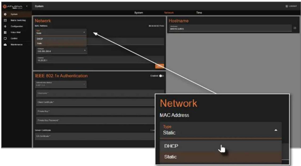 Atlona AT-PRO5-MX810 - DHCP Mode - 1