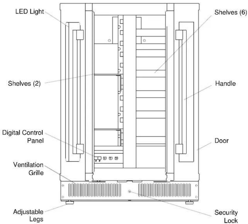 Summit SDHW2442LHD - Wine Cooler ASDW1522 / SDHW1532 / ASDW2412 / SDHW2442 / DBWC1542ASD / DBWC1544SD / DBWC2443ASD / DBWC2445SD / DBWC1549 / DBWC1846 - 4