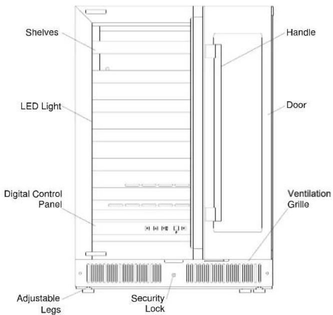 Summit SDHW2442LHD - Wine Cooler ASDW1522 / SDHW1532 / ASDW2412 / SDHW2442 / DBWC1542ASD / DBWC1544SD / DBWC2443ASD / DBWC2445SD / DBWC1549 / DBWC1846 - 1