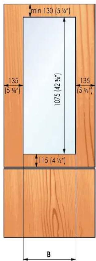 Fhiaba XS7490TWT3A - Panels Dimensions One Bottom - Drawer (1T/0T models) - 3