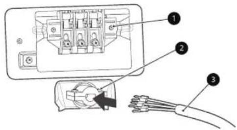 Diagram of an electrical connector with labeled parts including socket, fuse, and cable connection