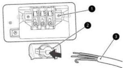 Diagram of an electrical connector with labeled parts including socket, socket terminal, and cable connection