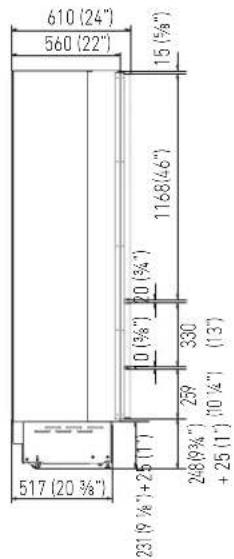 Fhiaba XS7490TWT6A - Depth with door (without panel) - 2