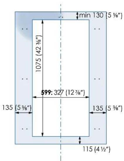 Fhiaba XS7490TWT6A - Decorative panels layout for Fridge with glass door Brilliance - 2