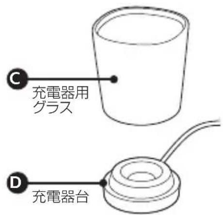 C 充電器用 グラス D 充電器台