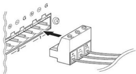 YAMAHA DME4io-ES - Insert the Euroblock plug into the Euroblock connector on the rear panel. - 3