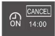 DAIKIN FTXJ35A2V1BS9 - Change CANCEL to TIME Set hours Set minutes - 1