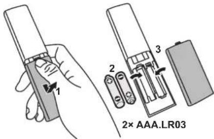 DAIKIN FTXJ35A2V1BS9 - To insert the batteries - 1