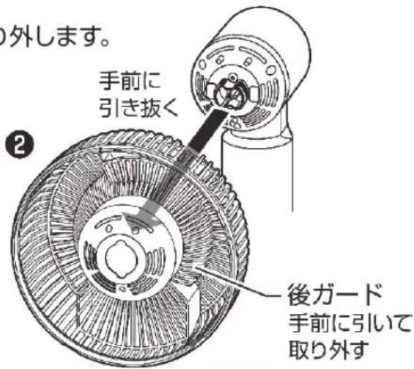 Yamazen YAS-BH151 - ■ 後ガードを取り外す - 2